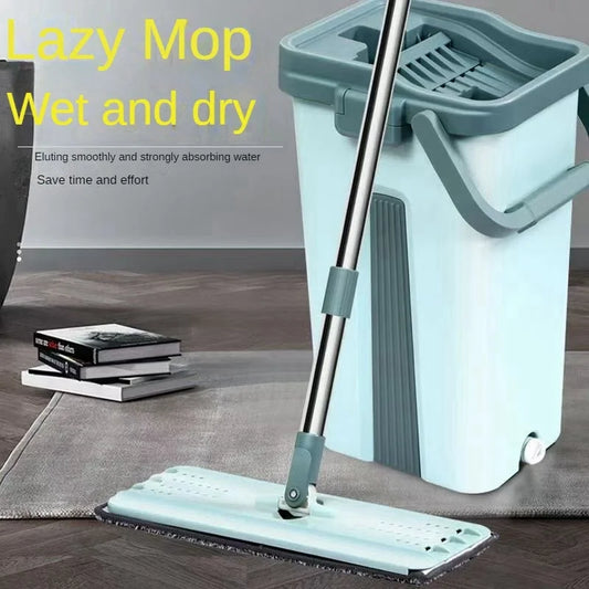 Flat Squeeze Mop and Bucket