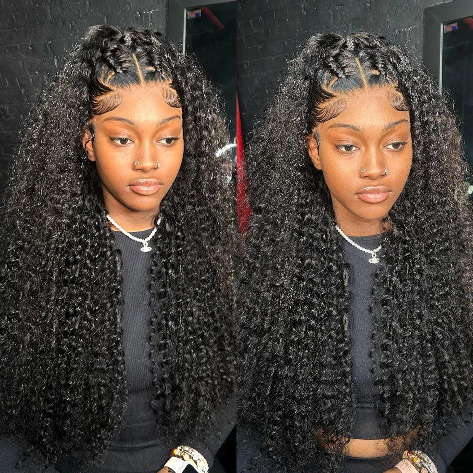 Water Wave Curly Lace Frontal Wigs 13x4 13x6 HD 360 Full Human Hair