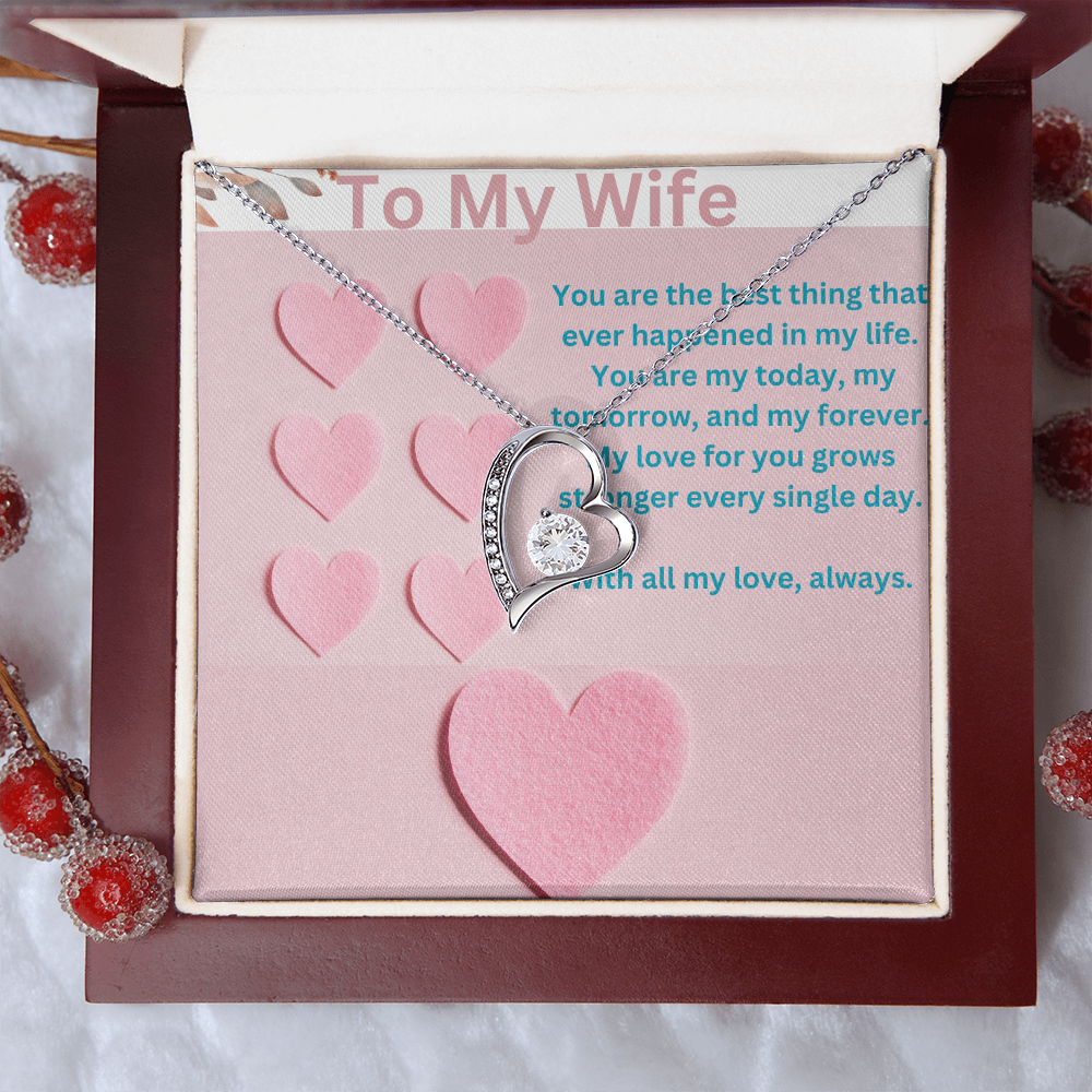 To my wife necklace with heartfelt message