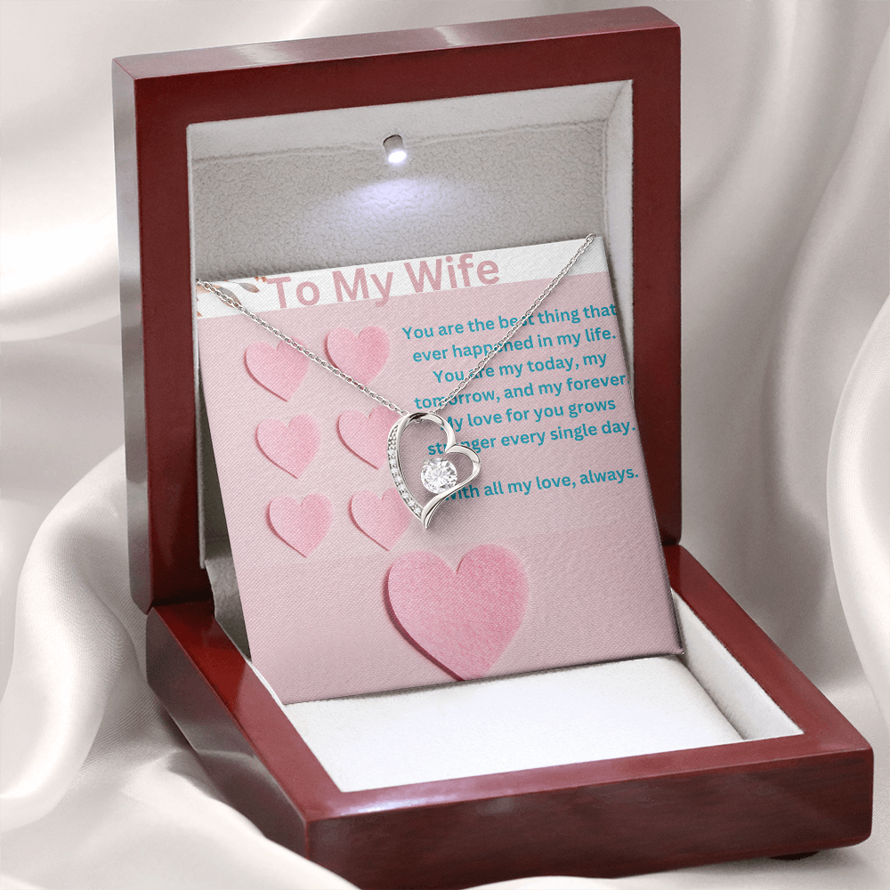 To my wife necklace with heartfelt message