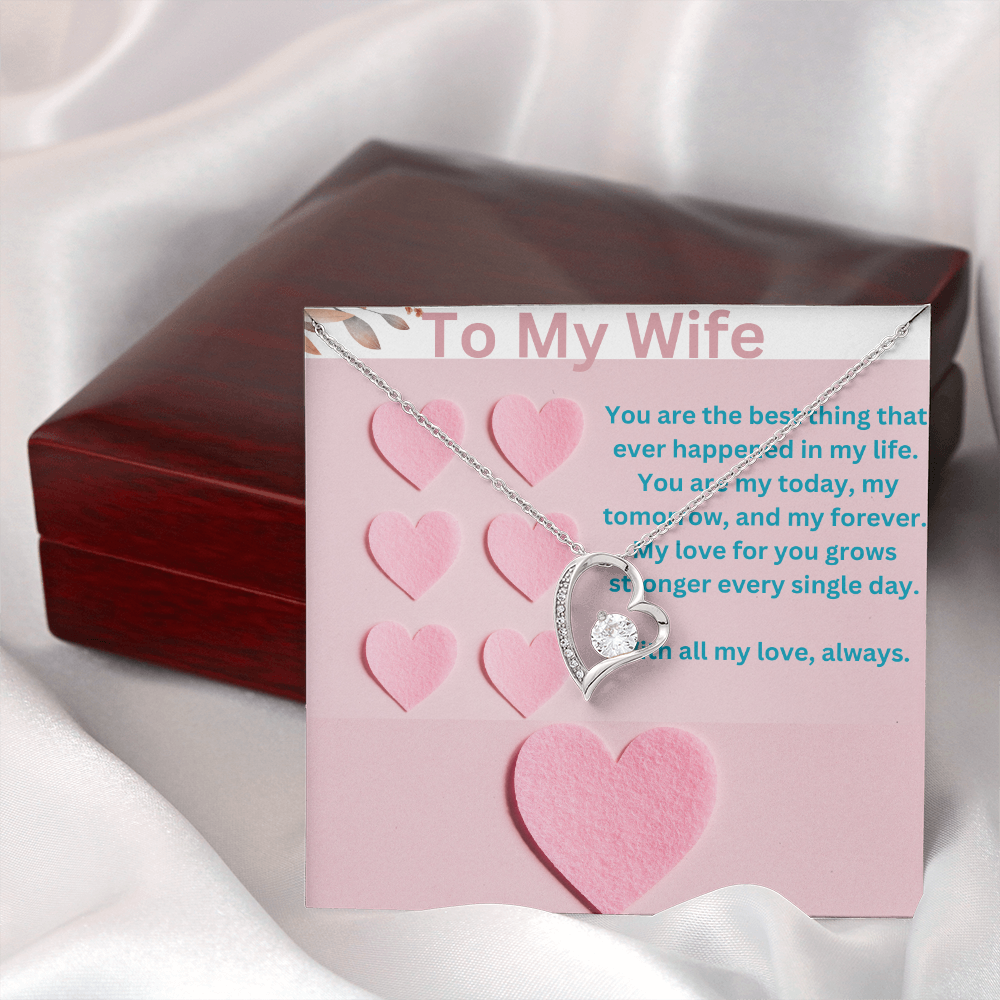 To my wife necklace with heartfelt message