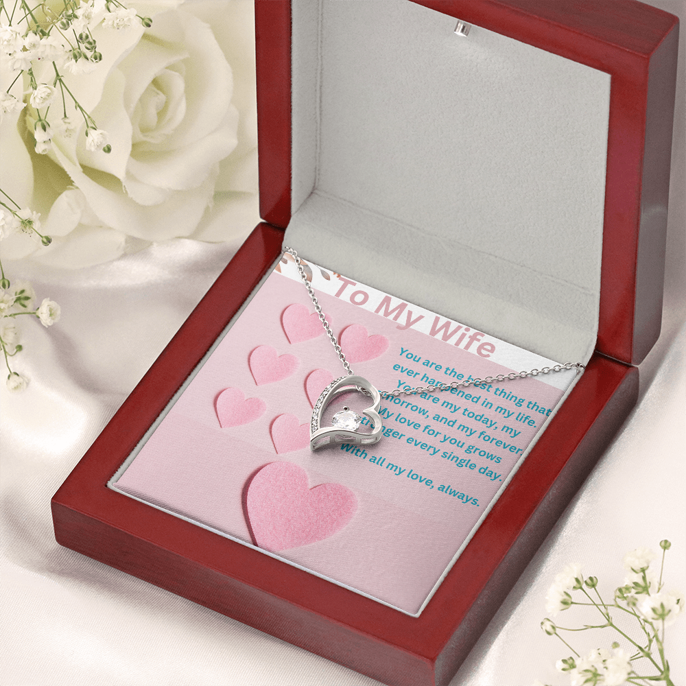 To my wife necklace with heartfelt message