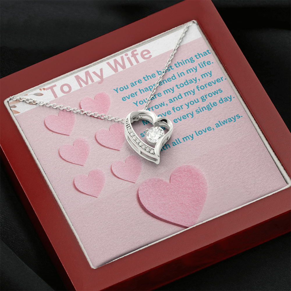 To my wife necklace with heartfelt message