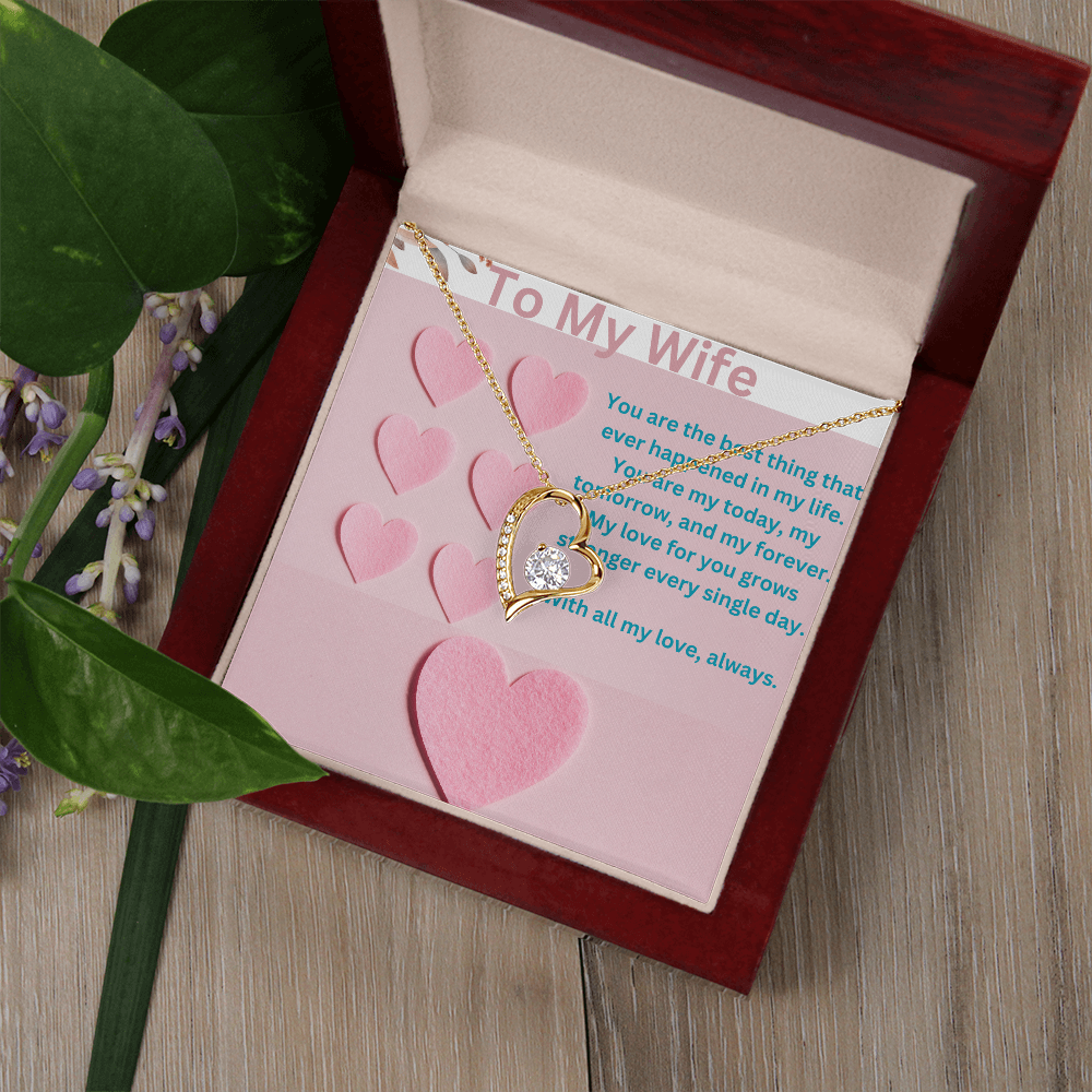 To my wife necklace with heartfelt message