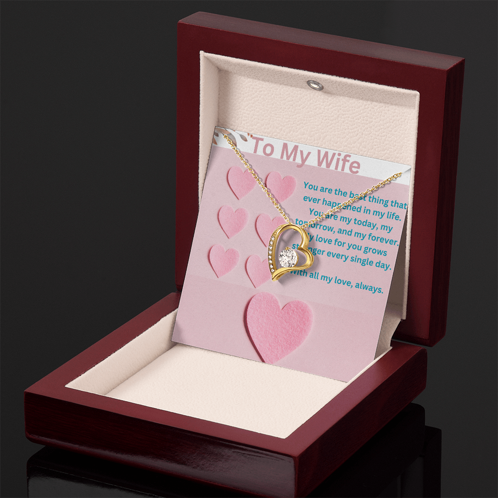 To my wife necklace with heartfelt message