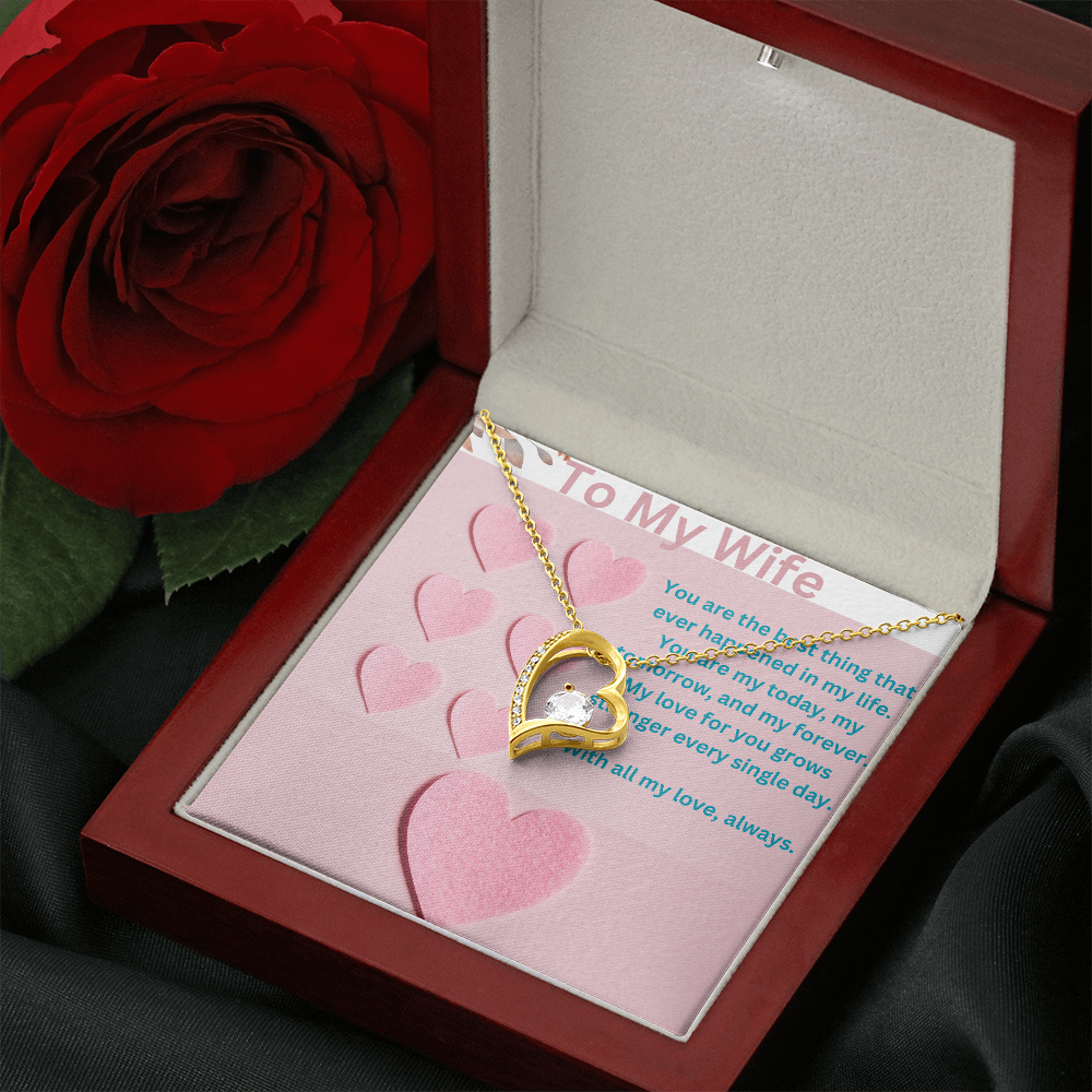 To my wife necklace with heartfelt message