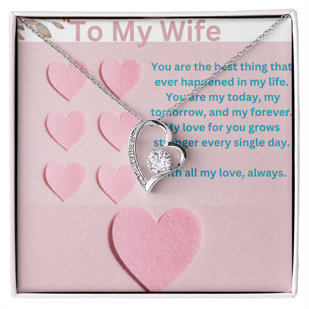 To my wife necklace with heartfelt message