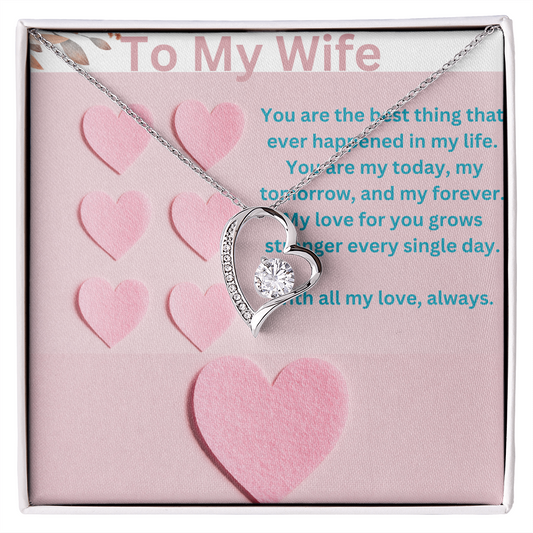 To my wife necklace with heartfelt message