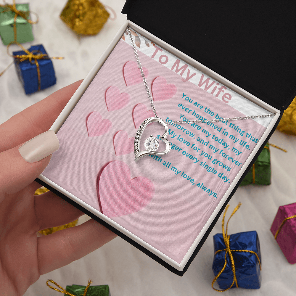 To my wife necklace with heartfelt message