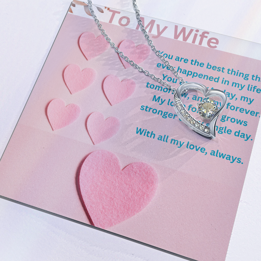 To my wife necklace with heartfelt message