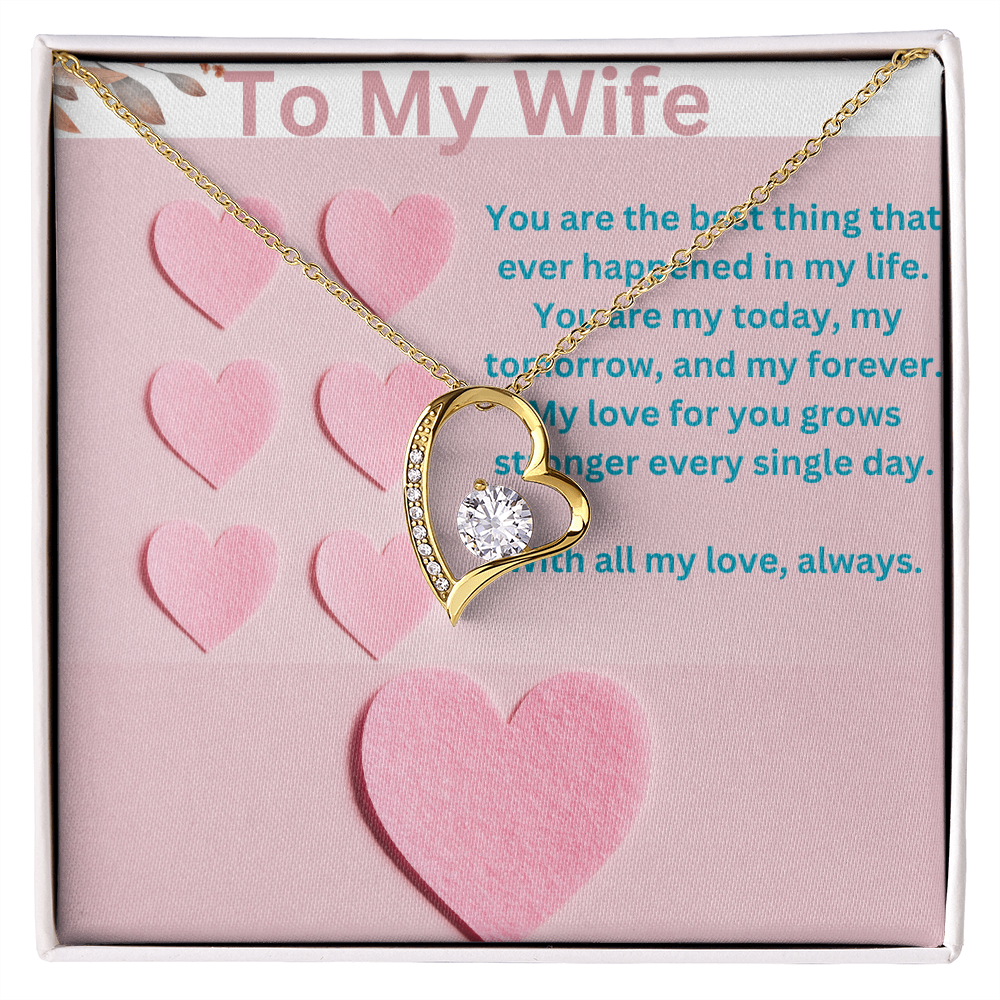 To my wife necklace with heartfelt message