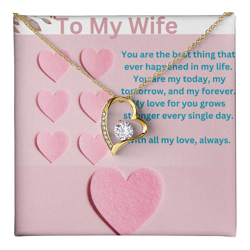 To my wife necklace with heartfelt message