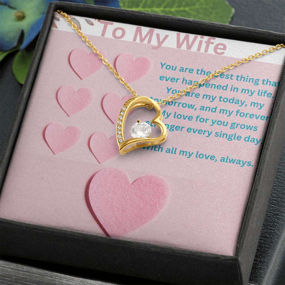 To my wife necklace with heartfelt message