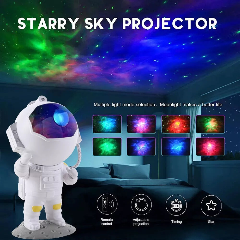 Astronaut Projector Galaxy Starry Sky Night Light Nebula Space LED Lamp W Remote